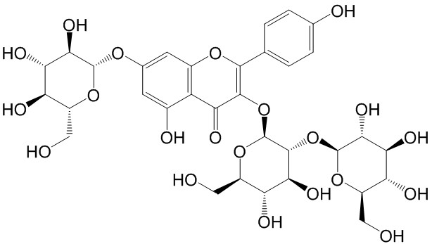 Kaempferol 3-sophoroside-7-glucoside