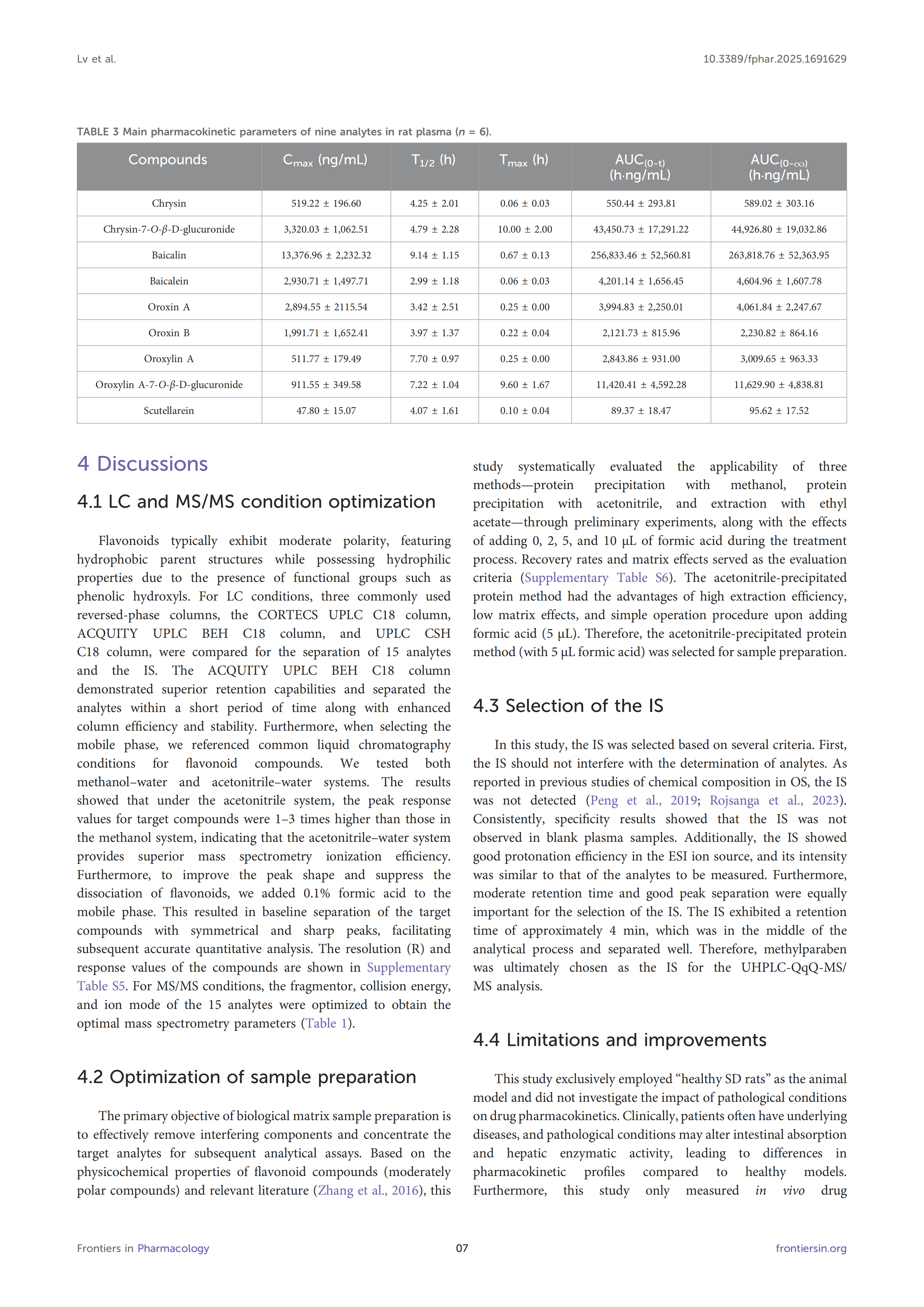 Development and validation of a UHPLC-QqQ-MS/MS method for simultaneous ...